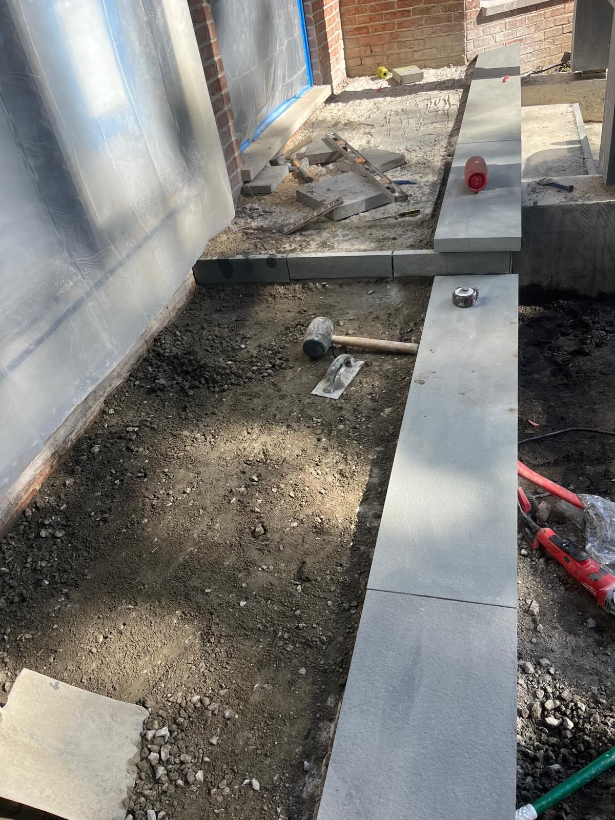 Stone step and porch rebuild