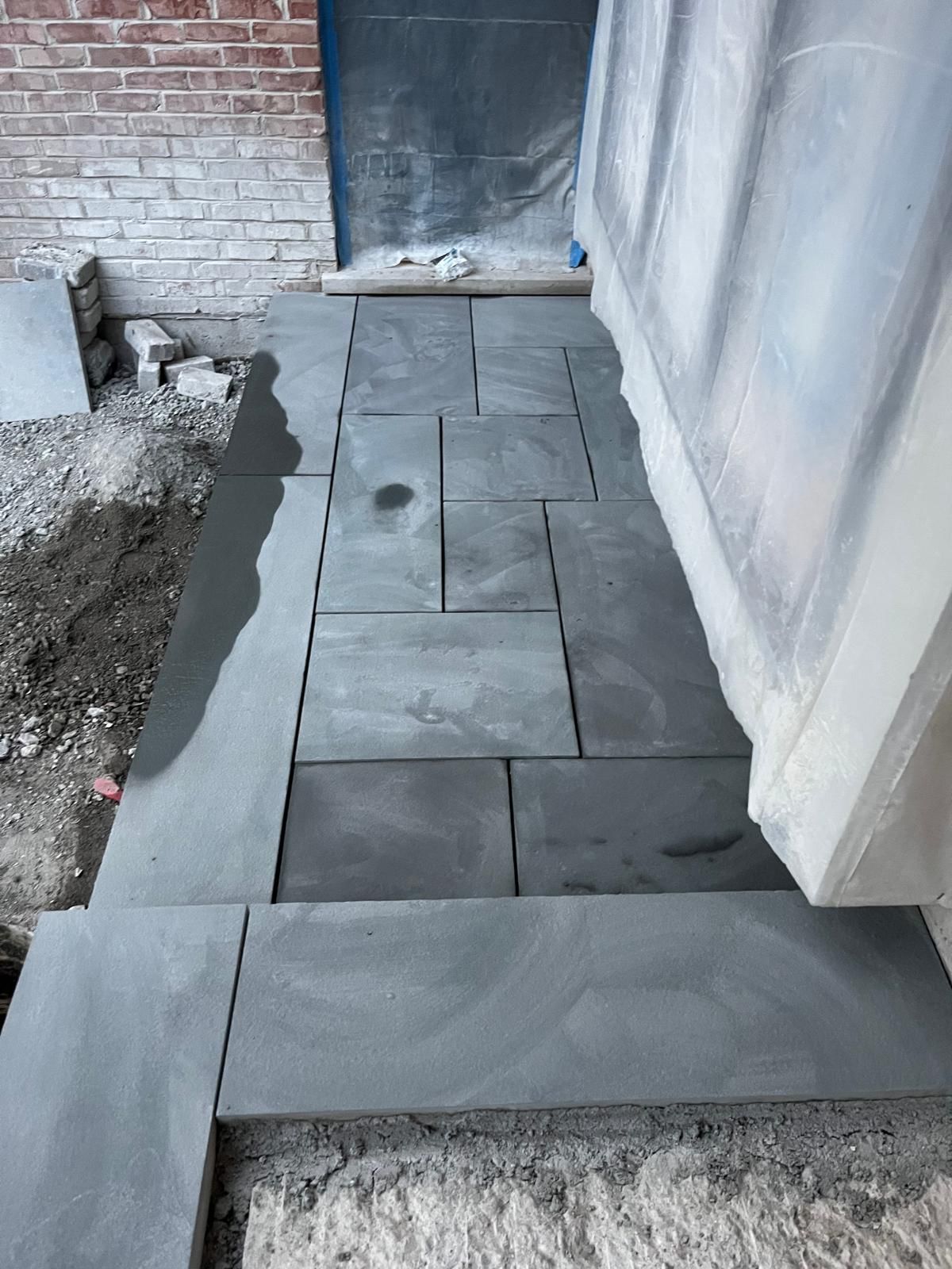 Stone caps and porch work